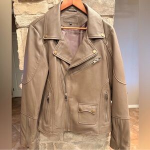 BOLONGARO TREVOR: REAL LEATHER CLASSIC BIKER JACKET